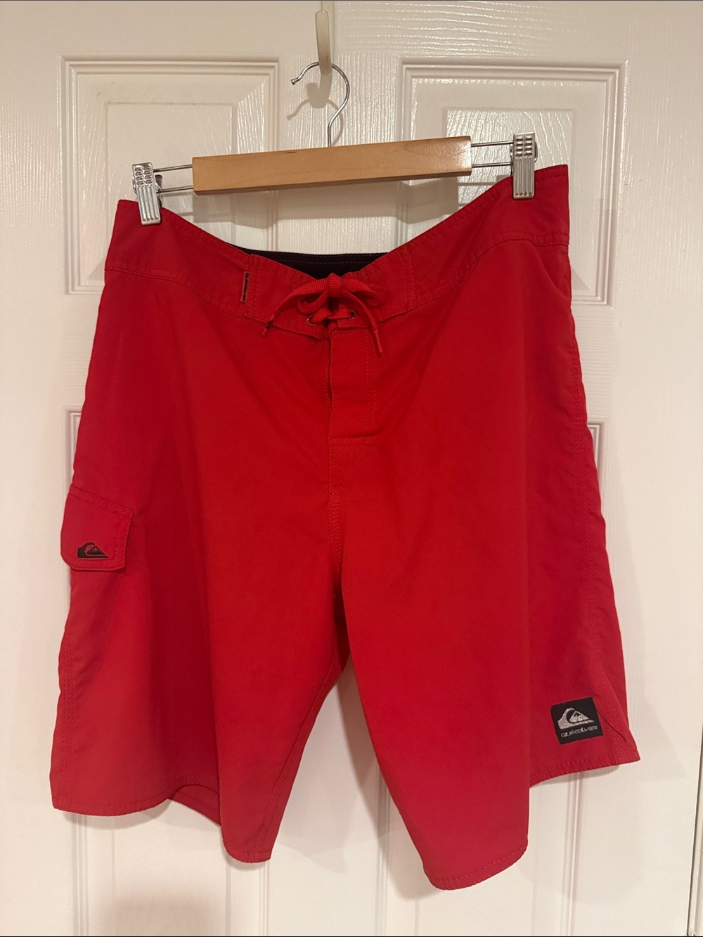 Quiksilver Men’s Red Boardshorts - Classic Swim Trunks,Size 33